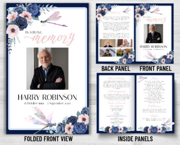 Floral Dragonlfy Memorial Program