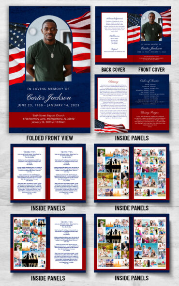 12 Page Funeral Program - 2151