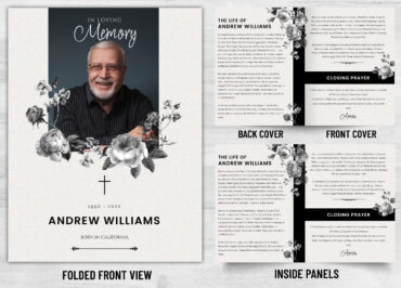 Folded Memorial Card - 2114