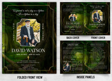 Folded Memorial Card - 2173