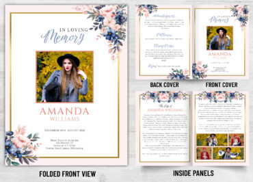 Folded Memorial Card - 2122
