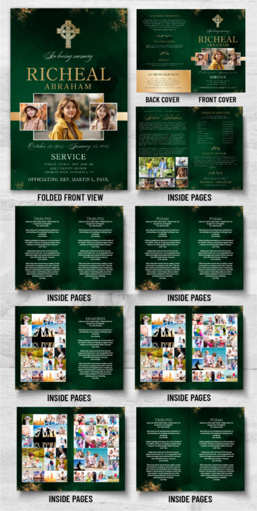 16 Page Funeral Program - 2180