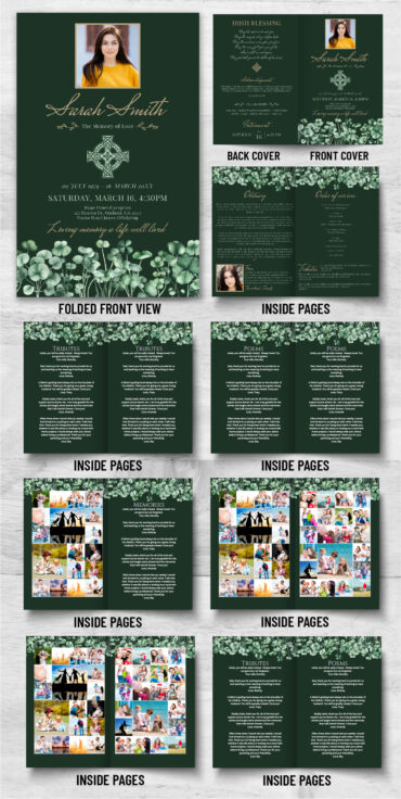 16 Page Funeral Program - 2181