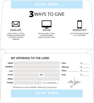 Remittance Tithe Giving Envelope