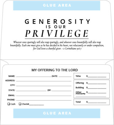 Remittance Tithe Offering Giving Envelope