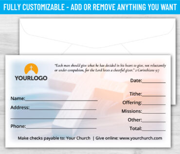 Tithe Giving Offering Church Envelope