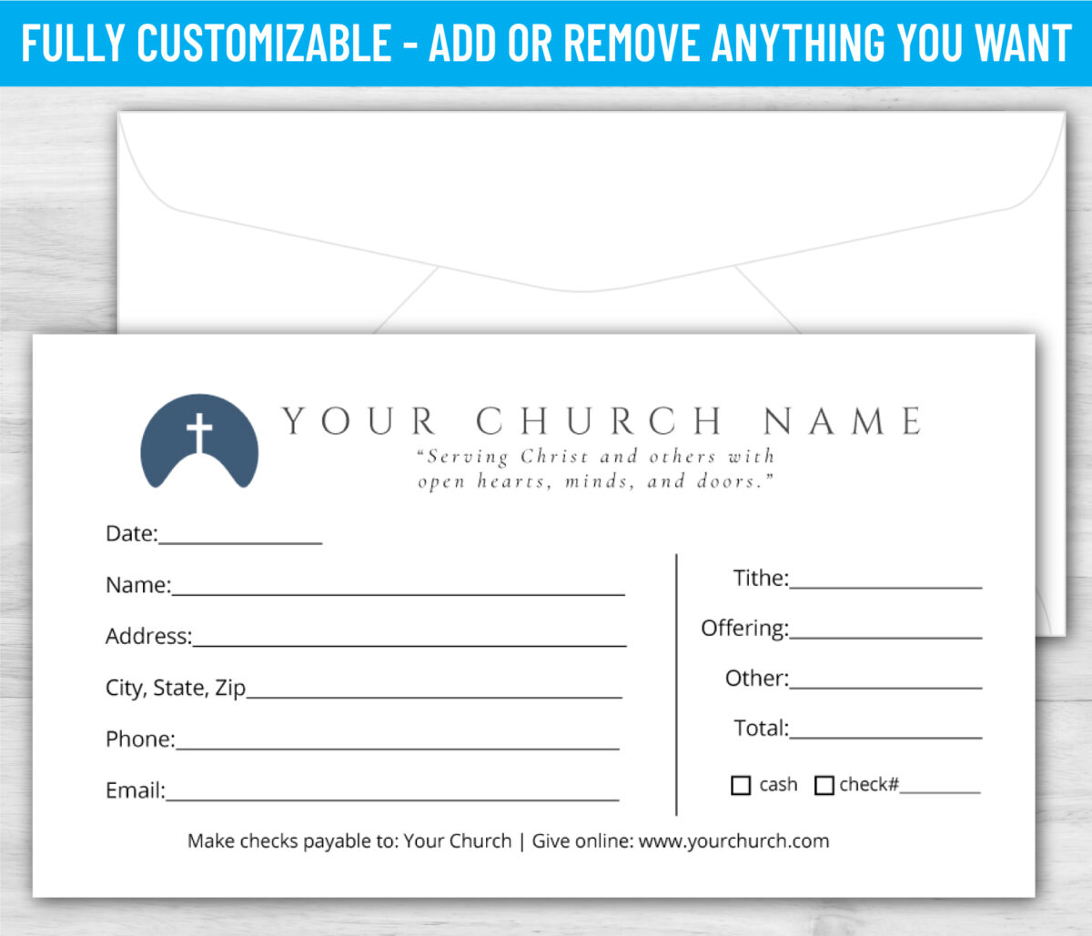 Tithe Giving Offering Church Envelope