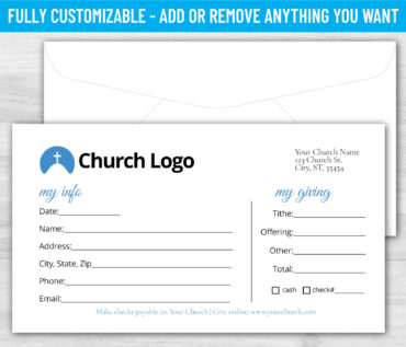 Tithe Giving Offering Church Envelope