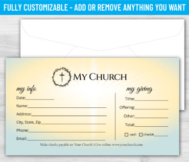 Tithe Giving Offering Church Envelope