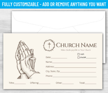 Tithe Giving Offering Church Envelope