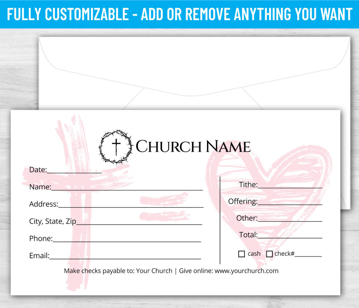 Tithe Giving Offering Church Envelope