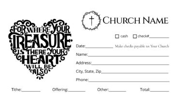 Church Giving Offering Tithe Envelope