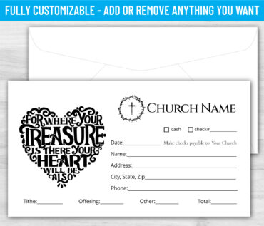 Tithe Giving Offering Church Envelope