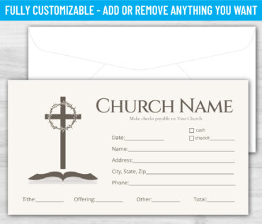 Tithe Giving Offering Church Envelope