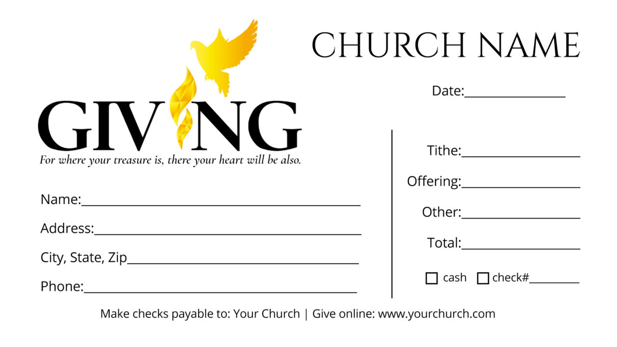 Tithe Giving Offering Church Envelope