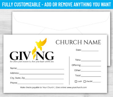 Tithe Giving Offering Church Envelope