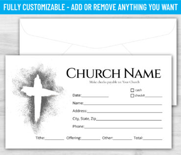 Tithe Giving Offering Church Envelope