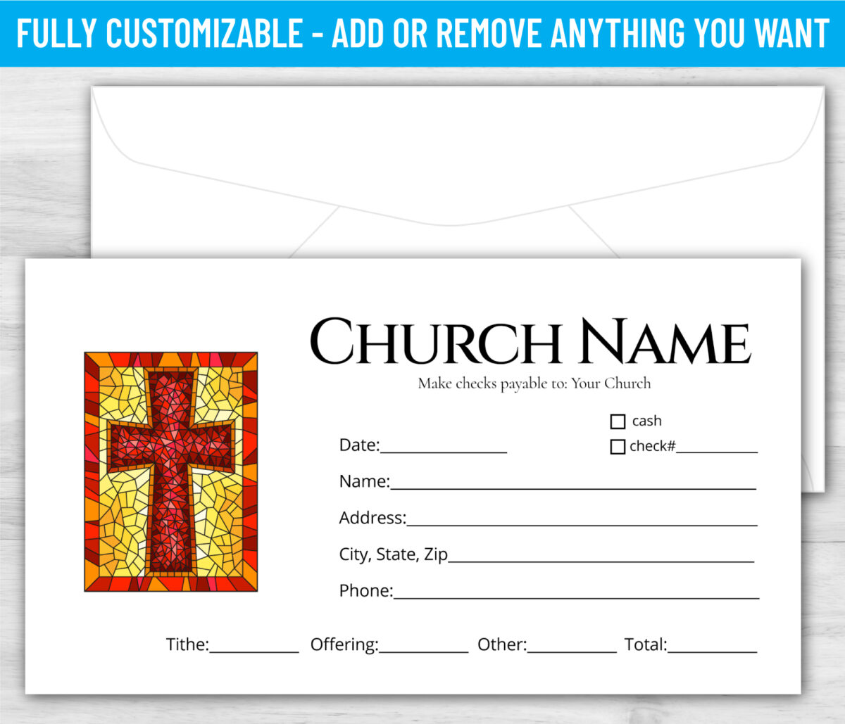 Tithe Giving Offering Church Envelope