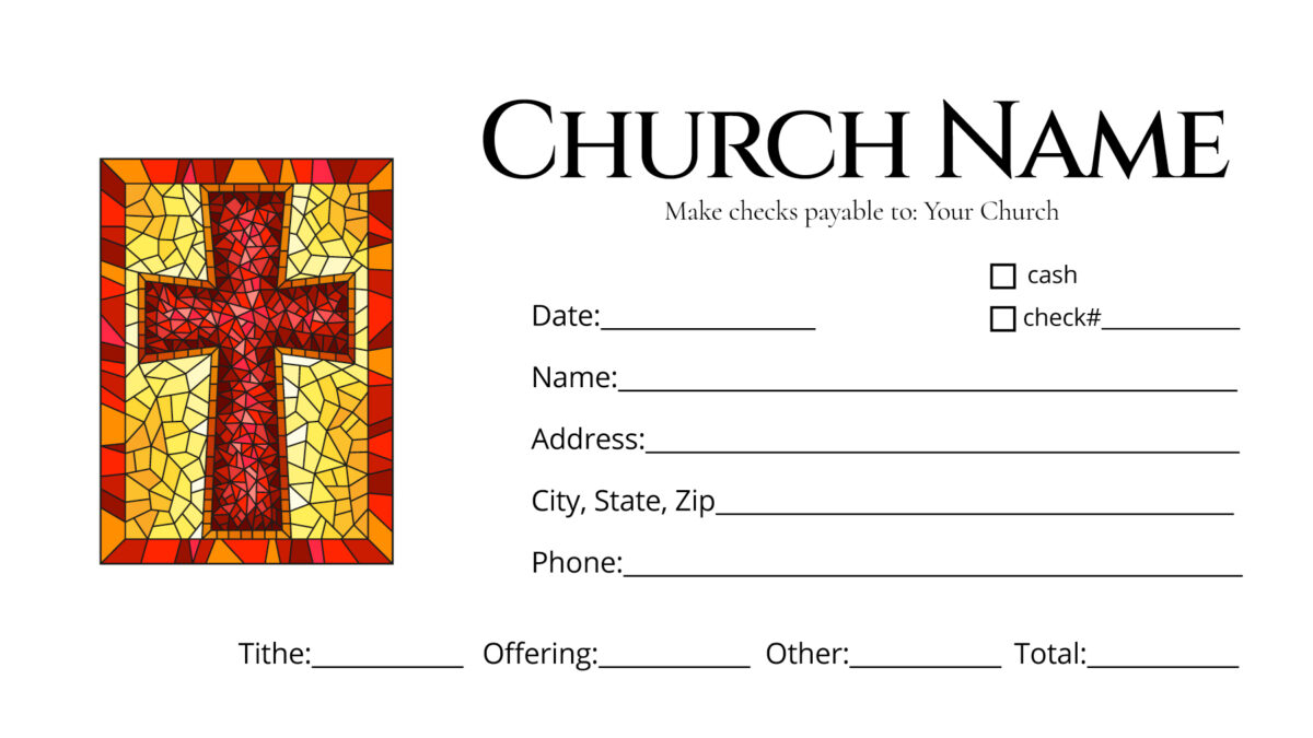 Tithe Giving Offering Church Envelope