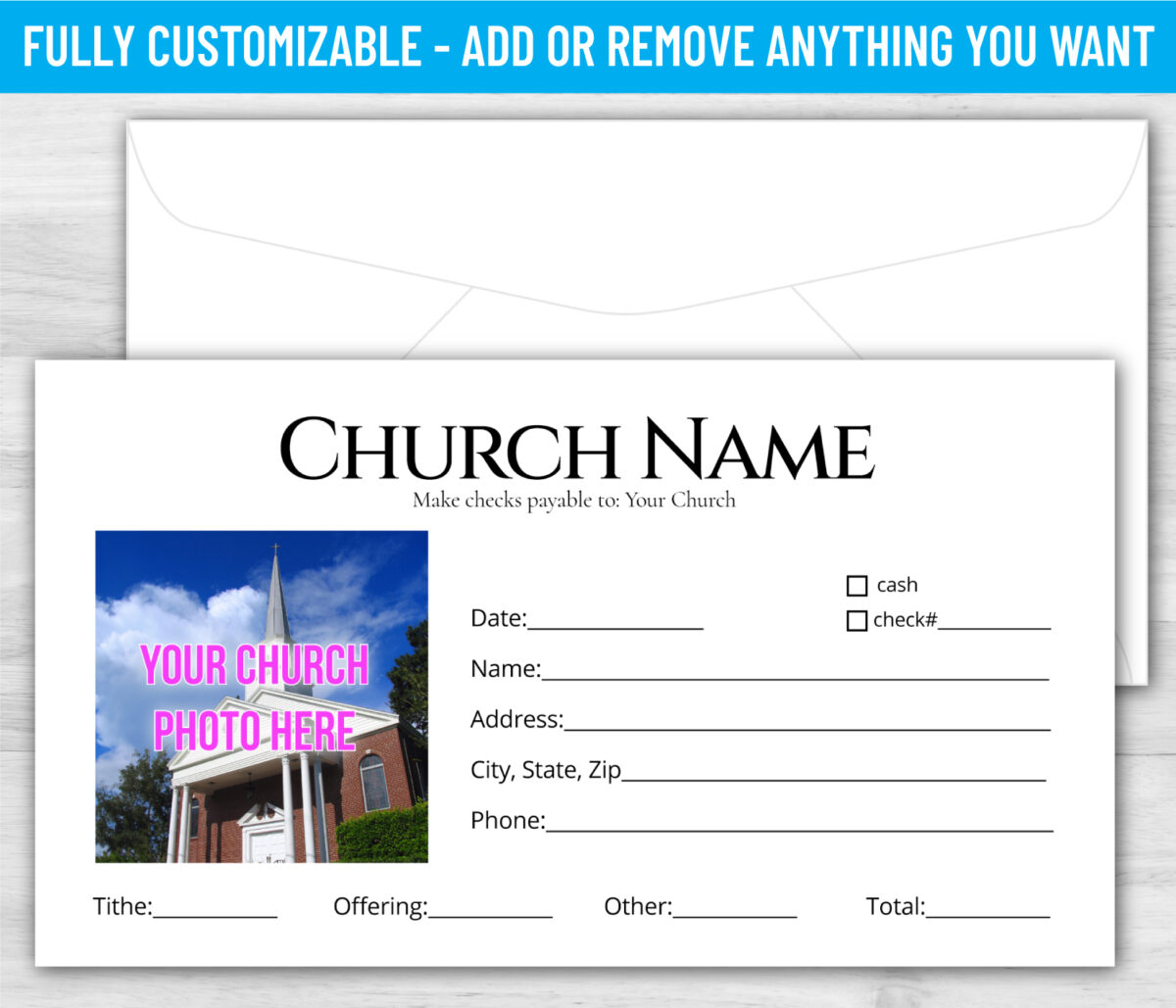 Tithe Giving Offering Church Envelope