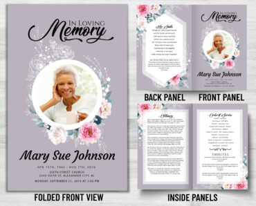 Funeral Memorial Program Pre-Printed Shell