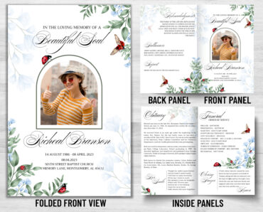 Funeral Memorial Program Pre-Printed Shell