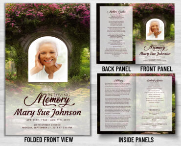 Funeral Memorial Program Pre-Printed Shell