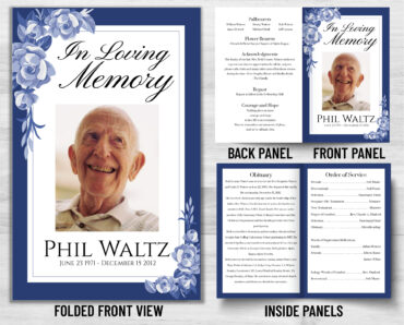 Funeral Memorial Program PrePrinted Shell Folder