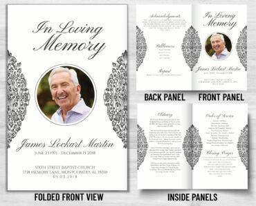 Funeral Memorial Program PrePrinted Shell Folder