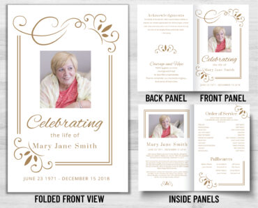 Funeral Memorial Program PrePrinted Shell Folder