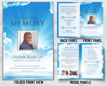 Funeral Memorial Program PrePrinted Shell Folder