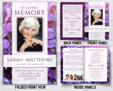 Funeral Memorial Program PrePrinted Shell Folder