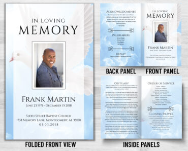 Funeral Memorial Program PrePrinted Shell Folder