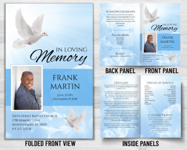 Funeral Memorial Program PrePrinted Shell Folder