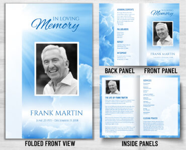 Funeral Memorial Program PrePrinted Shell Folder