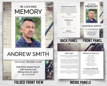 Funeral Memorial Program PrePrinted Shell Folder