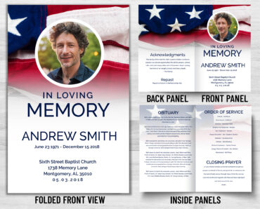 Funeral Memorial Program PrePrinted Shell Folder