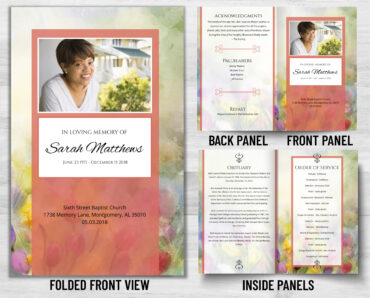 Funeral Memorial Program PrePrinted Shell Folder