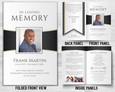 Funeral Memorial Program PrePrinted Shell Folder