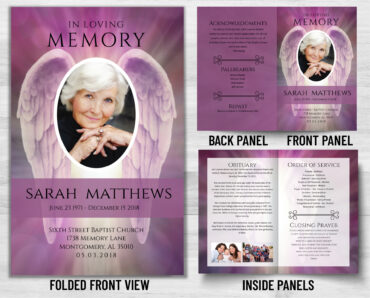 Funeral Memorial Program PrePrinted Shell Folder