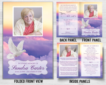 Funeral Memorial Program PrePrinted Shell Folder