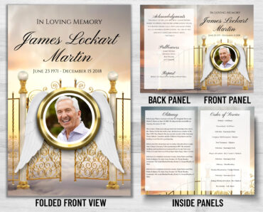 Funeral Memorial Program PrePrinted Shell Folder