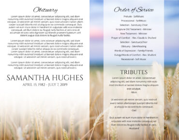 Funeral Memorial Program PrePrinted Shell Folder