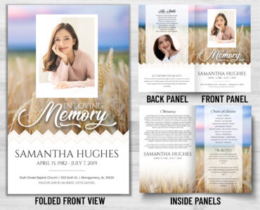 Funeral Memorial Program PrePrinted Shell Folder