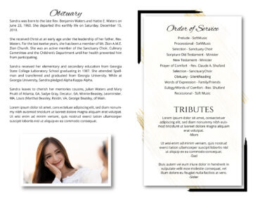 Funeral Memorial Program PrePrinted Shell Folder