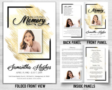 Funeral Memorial Program PrePrinted Shell Folder