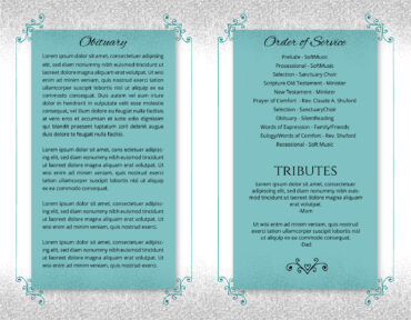 Funeral Memorial Program PrePrinted Shell Folder