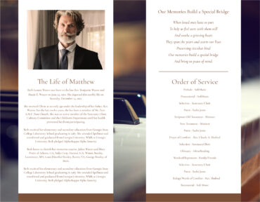 Funeral Memorial Program PrePrinted Shell Folder