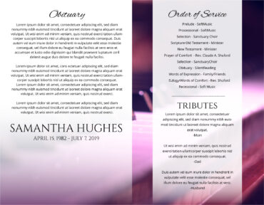 Funeral Memorial Program PrePrinted Shell Folder