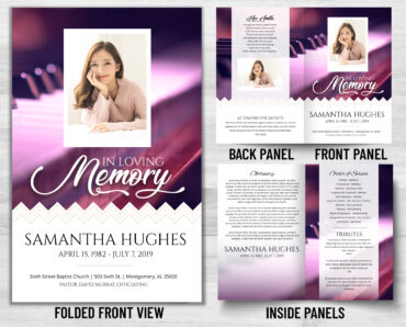 Funeral Memorial Program PrePrinted Shell Folder